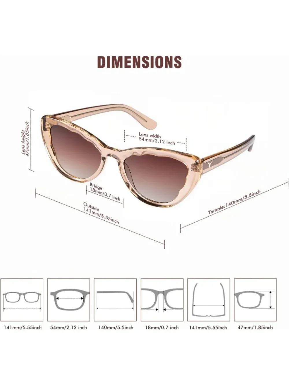 Retro Cat Eye Sunglasses for Women - UV400 Protection, Stylish Vintage Eyewear